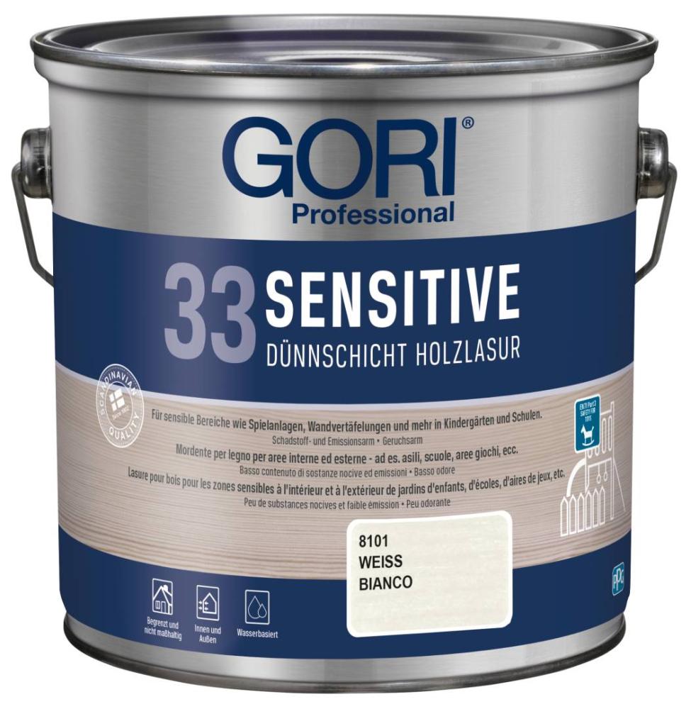 GORI 33 Sensitiv-Lasur Weiß 2,50 ltr.
